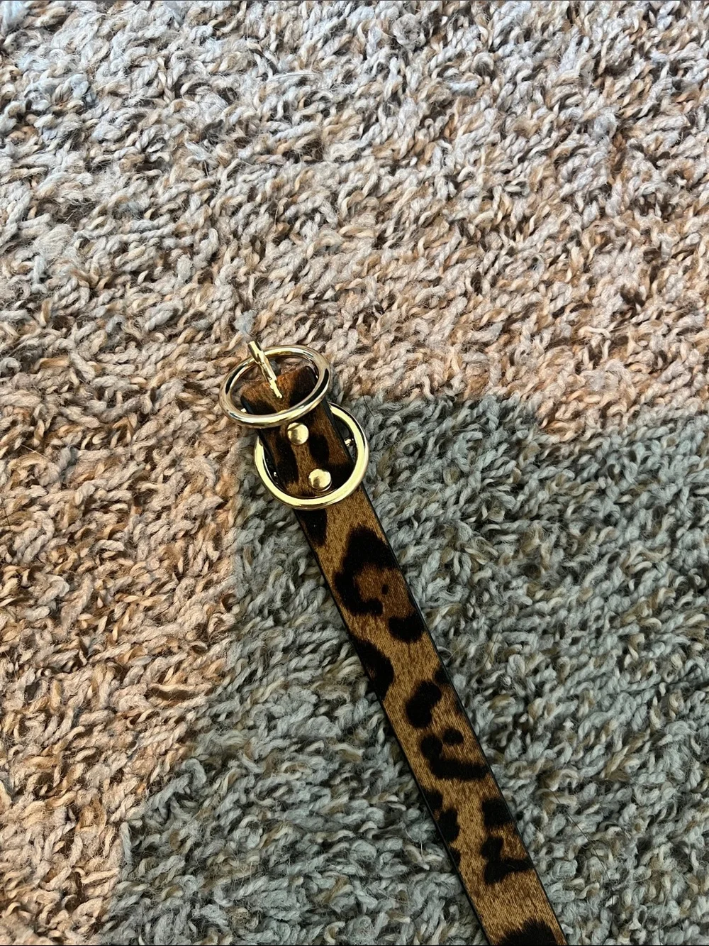 Leopard Print & Patchwork Brown Belt Duo